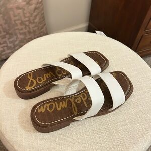 Sam Edelman Women's White Slide Sandals